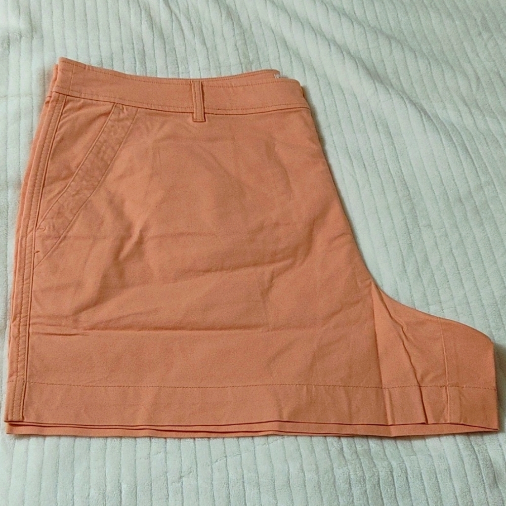 A new day peach shorts with four packets size 22 NWT.